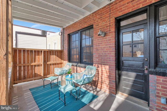 view of patio featuring covered porch