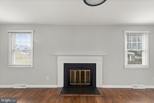 interior details with wood-type flooring