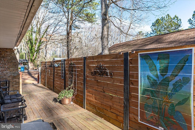 view of wooden deck