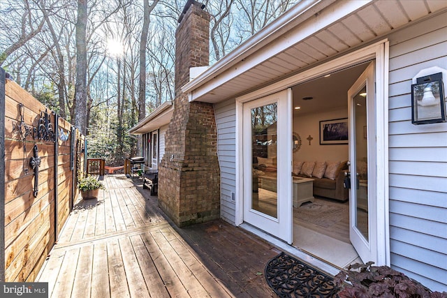 view of wooden deck