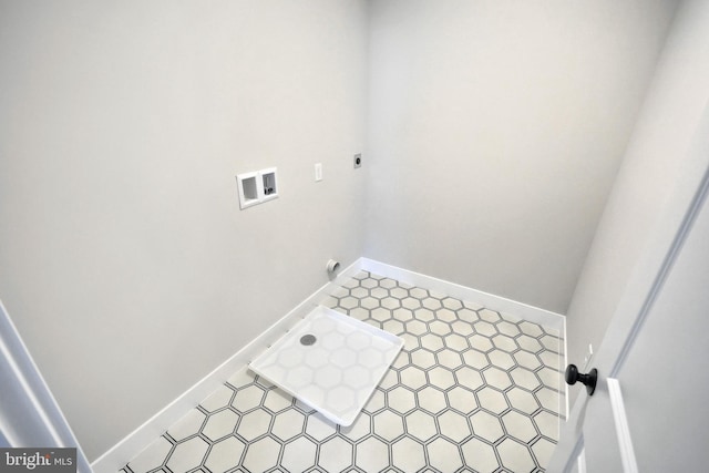 laundry area featuring washer hookup and electric dryer hookup