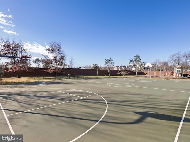 view of basketball court