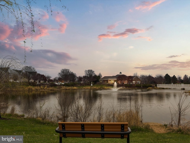 view of water feature