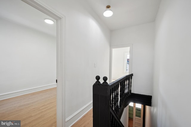 hall featuring light hardwood / wood-style flooring