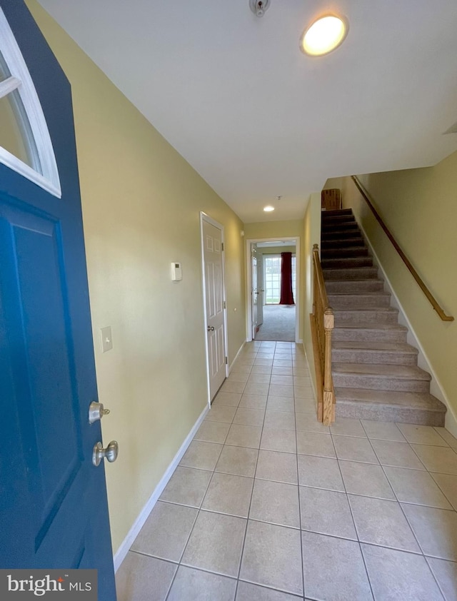 view of tiled foyer