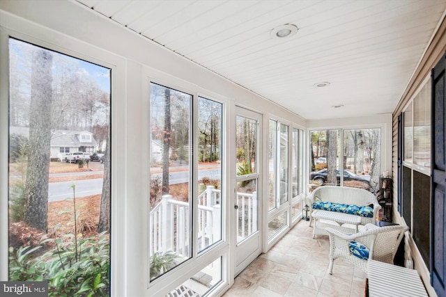 sunroom with a healthy amount of sunlight