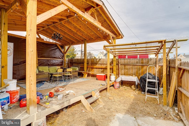 view of patio with grilling area