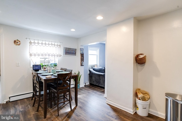 dining room featuring dark hardwood / wood-style floors