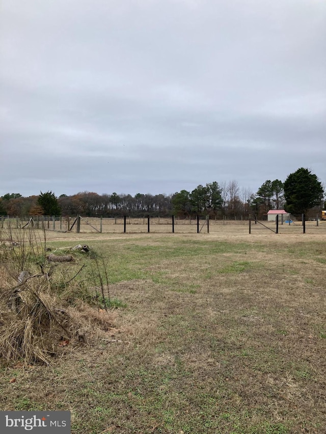 view of yard featuring a rural view