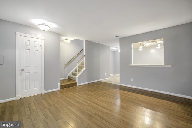 interior space featuring hardwood / wood-style floors