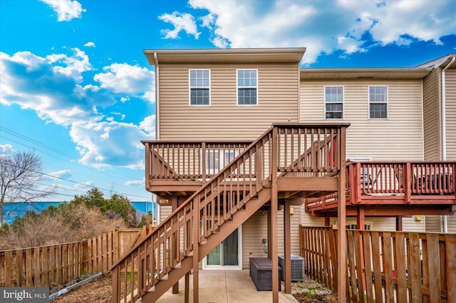 back of house featuring a patio and central AC unit