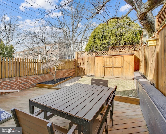 view of wooden deck