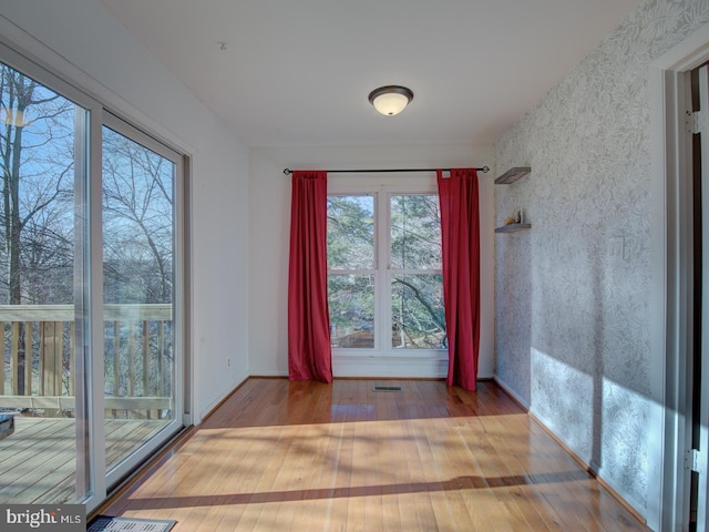 interior space featuring hardwood / wood-style flooring