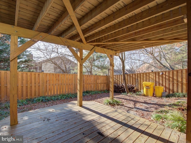 view of wooden terrace