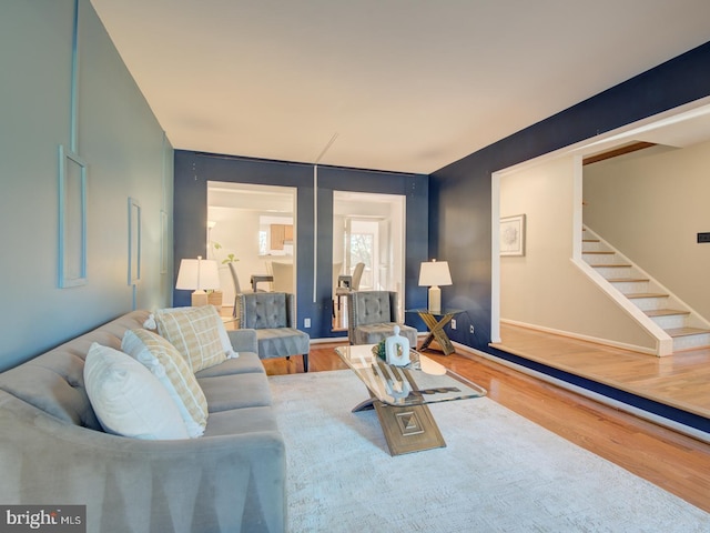 living room featuring hardwood / wood-style floors