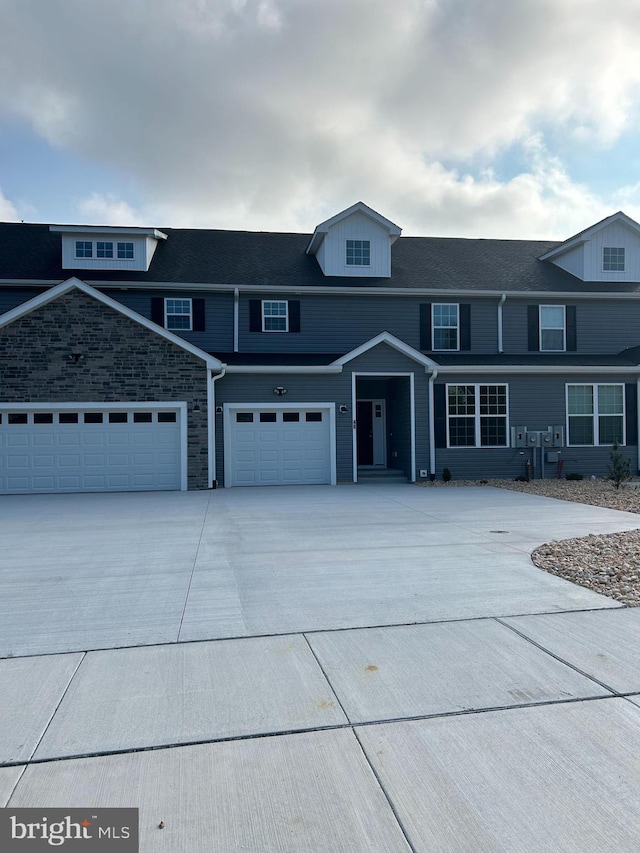 view of front property with a garage