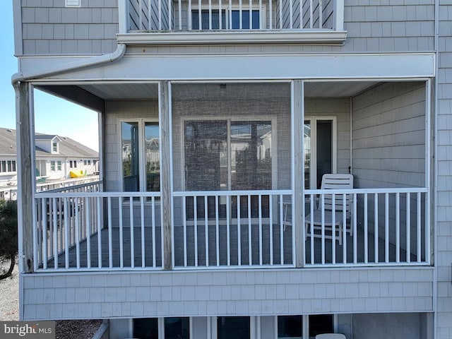 exterior space with a balcony