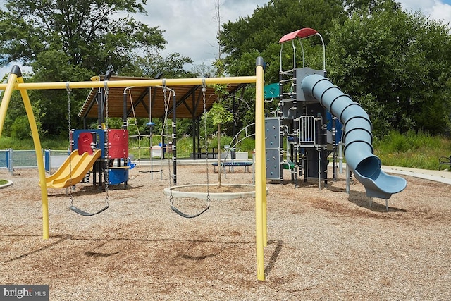 view of jungle gym