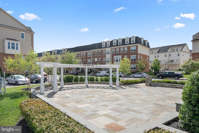 view of property's community featuring a pergola