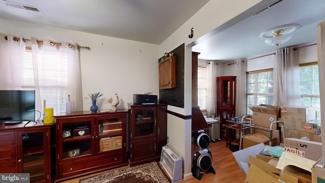 kitchen with light hardwood / wood-style flooring