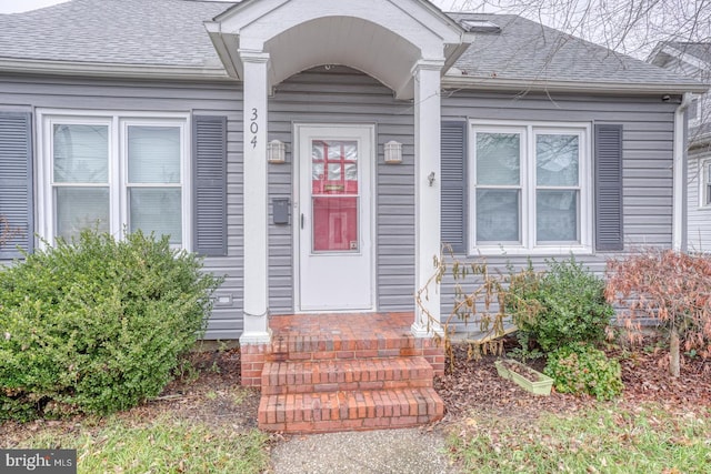 view of doorway to property