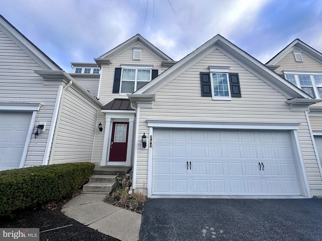 view of front of house featuring a garage