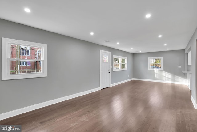 interior space featuring dark hardwood / wood-style floors