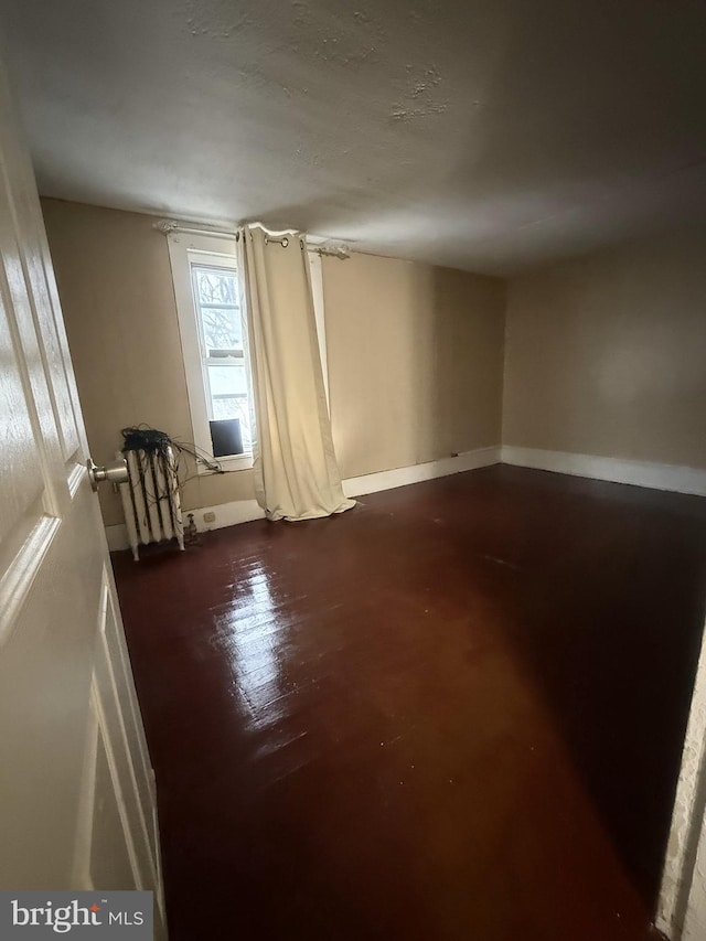 empty room with radiator heating unit