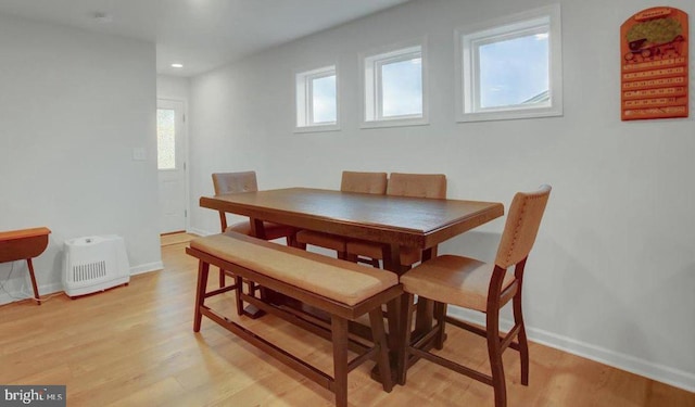 dining room featuring light wood-type flooring