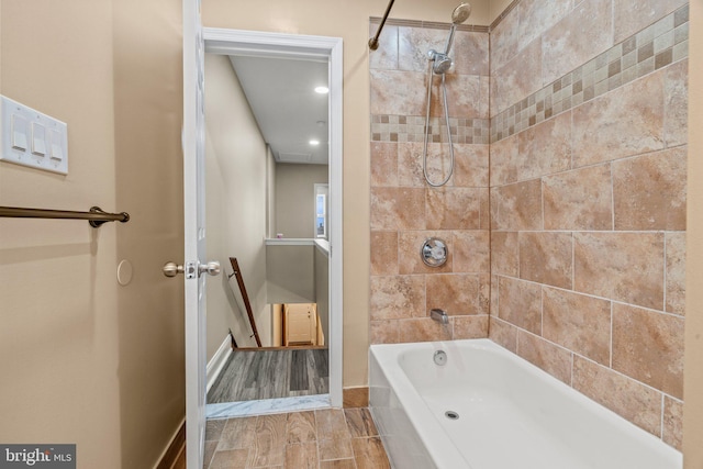 5738 Tulip St, Philadelphia, PA 19135 - bathroom featuring washtub / shower combination and baseboards