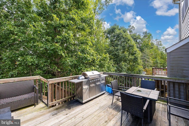 view of wooden deck