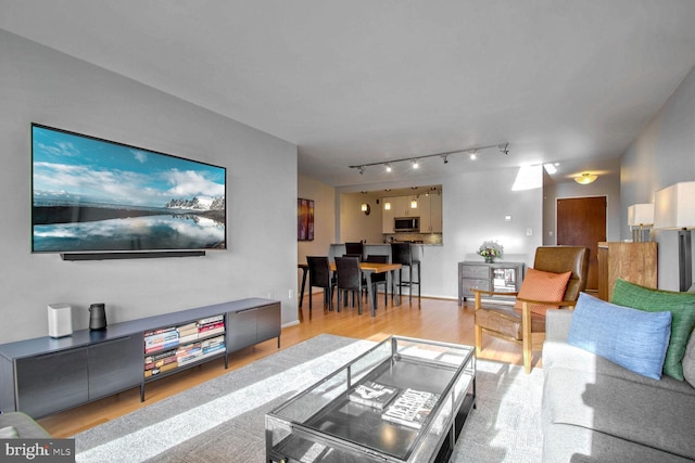 living room featuring light hardwood / wood-style floors