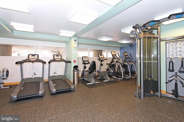 view of exercise room