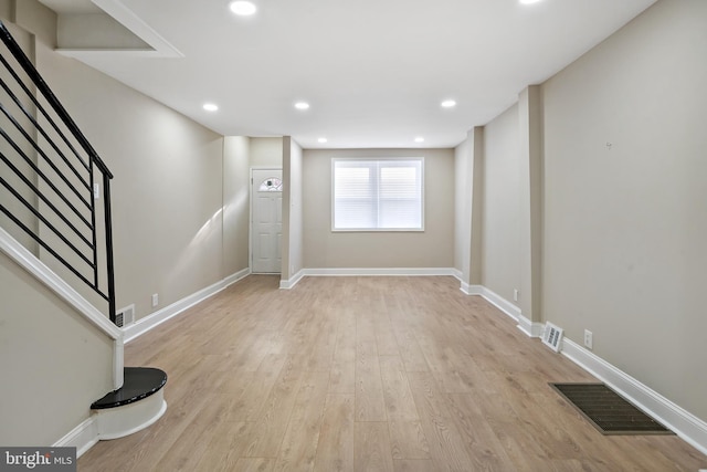 interior space featuring light hardwood / wood-style flooring