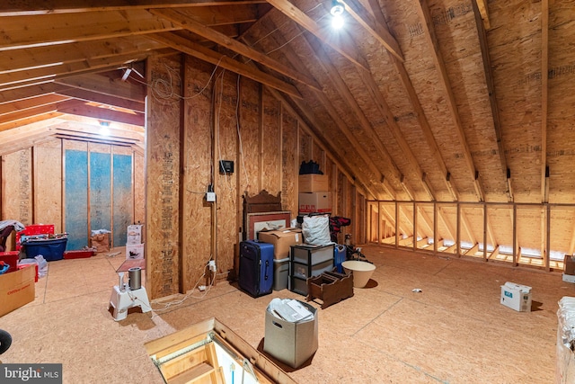 view of attic