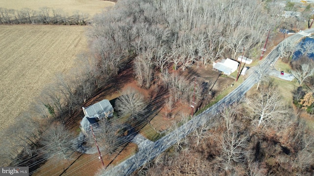 bird's eye view with a rural view