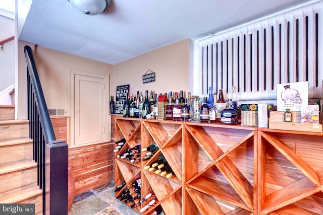 view of wine room