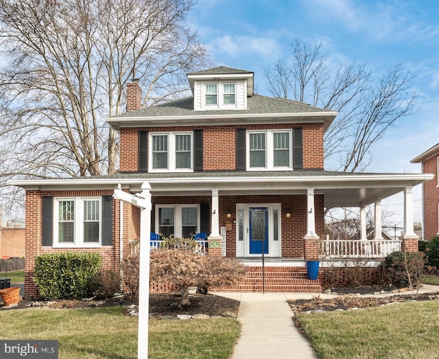 view of front of home with a porch