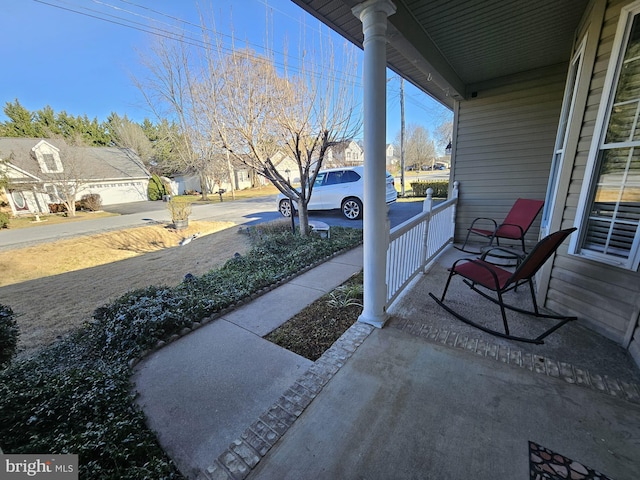 view of patio / terrace with a porch