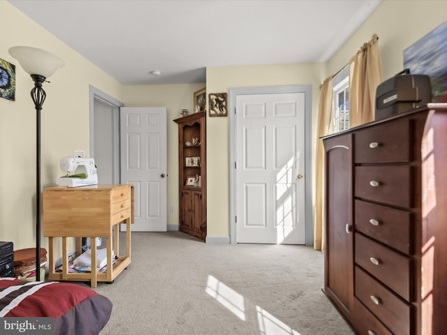 view of carpeted bedroom