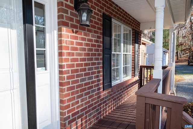 exterior space with covered porch