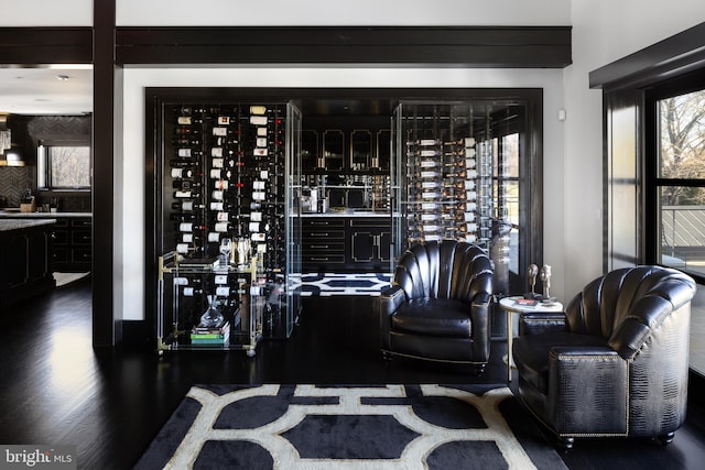 2169 Aquetong Rd, New Hope, PA 18938 - wine area featuring wood finished floors and bar