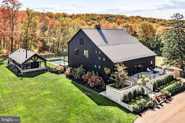 2169 Aquetong Rd, New Hope, PA 18938 - view from above of property with a forest