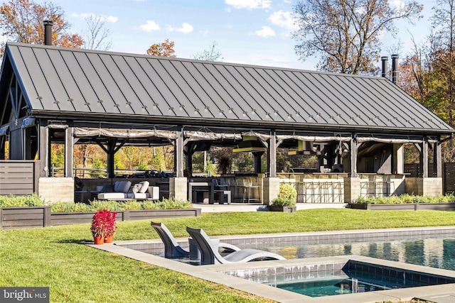 2169 Aquetong Rd, New Hope, PA 18938 - surrounding community with a gazebo, a yard, and a jacuzzi