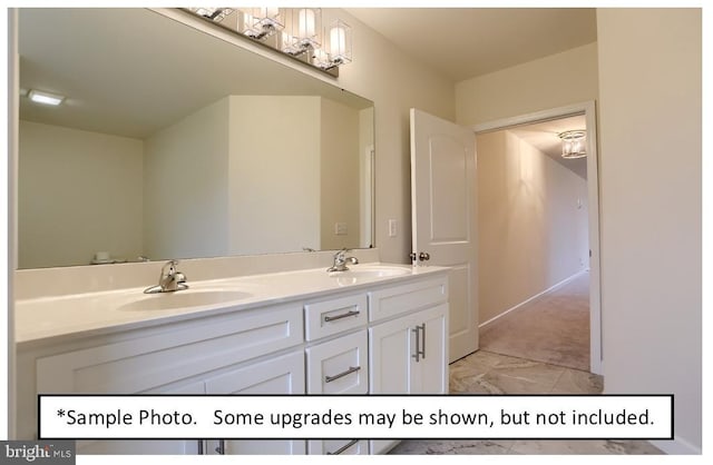 bathroom with vanity