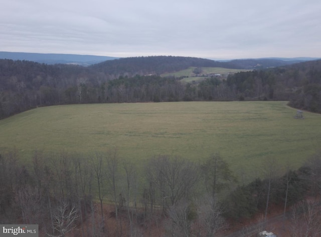 mountain view with a rural view