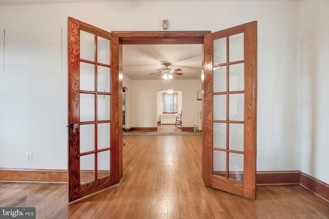 interior space featuring wood-type flooring