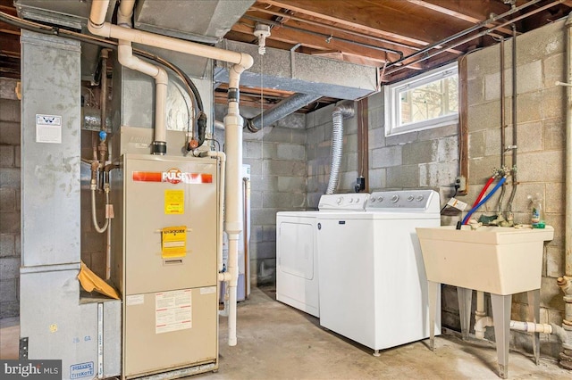 interior space featuring washing machine and dryer