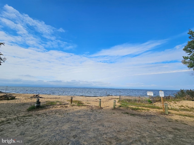 water view with a view of the beach