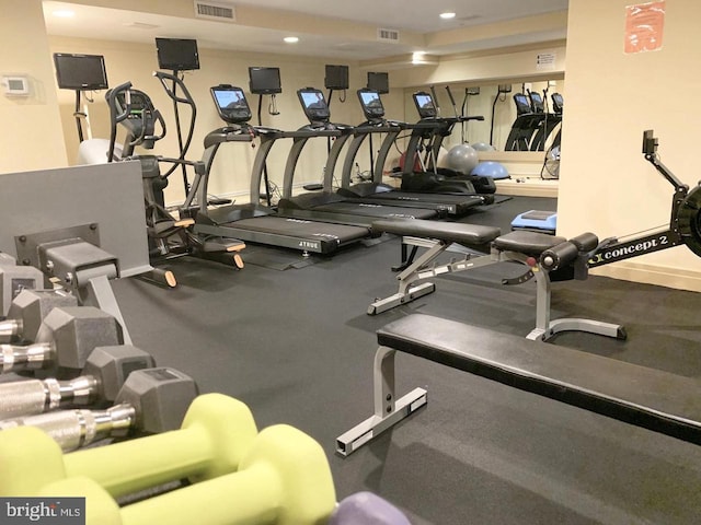 view of workout area